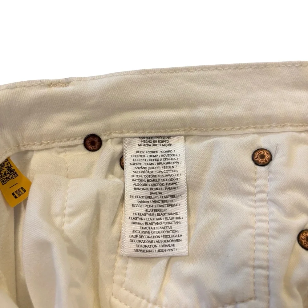 Polo Ralph Lauren Mens Varick Slim Straight White Stretch Jeans 30x30 NWT